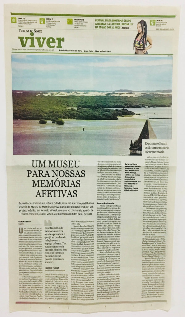 Página com a reportagem sobre o Museu.